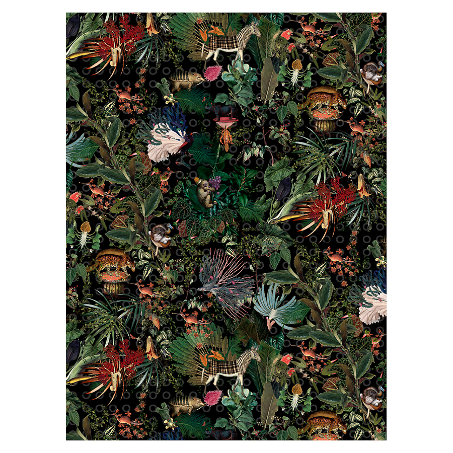 Moooi Carpets - Menagerie of Extinct Animals Raven Rectangle Teppich 300x400cm - mehrfarben/Polyamid mit niedrigem Flor von Moooi Carpets