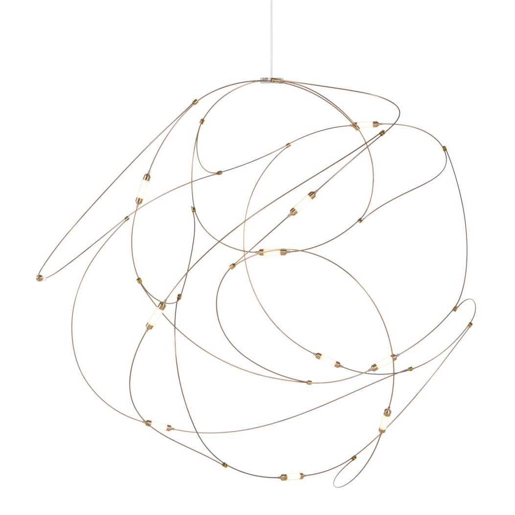 Moooi - Flock of Light 11 LED Pendelleuchte - Bronze/Messing/Phasenschnitt dimmbar/BxTxH 80x65x65cm/LED 13W 1240lm 2700K CRI91/CE/Baldachin Pebble II von Moooi