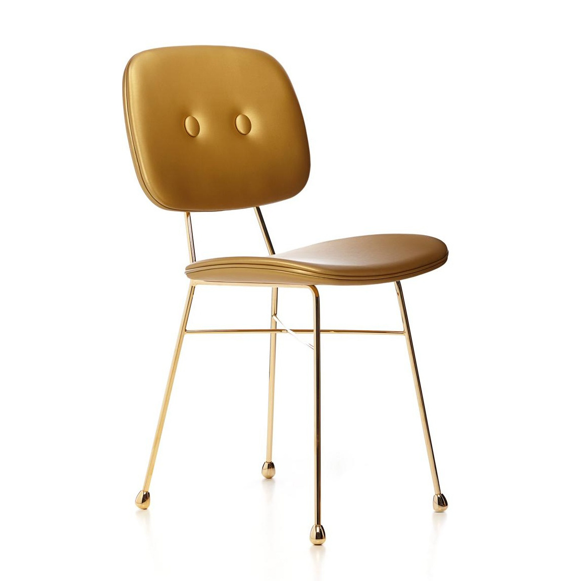 Moooi - Golden Chair - gold/matt/Synthetik Leder/200.000 Martindale Projekt geeignet von Moooi