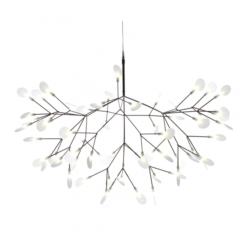 Moooi - Heracleum IlI Large LED Pendelleuchte - nickel/transparent/63 LEDs/16W/1687lm/2600K/CRI91/Ø 98cm von Moooi