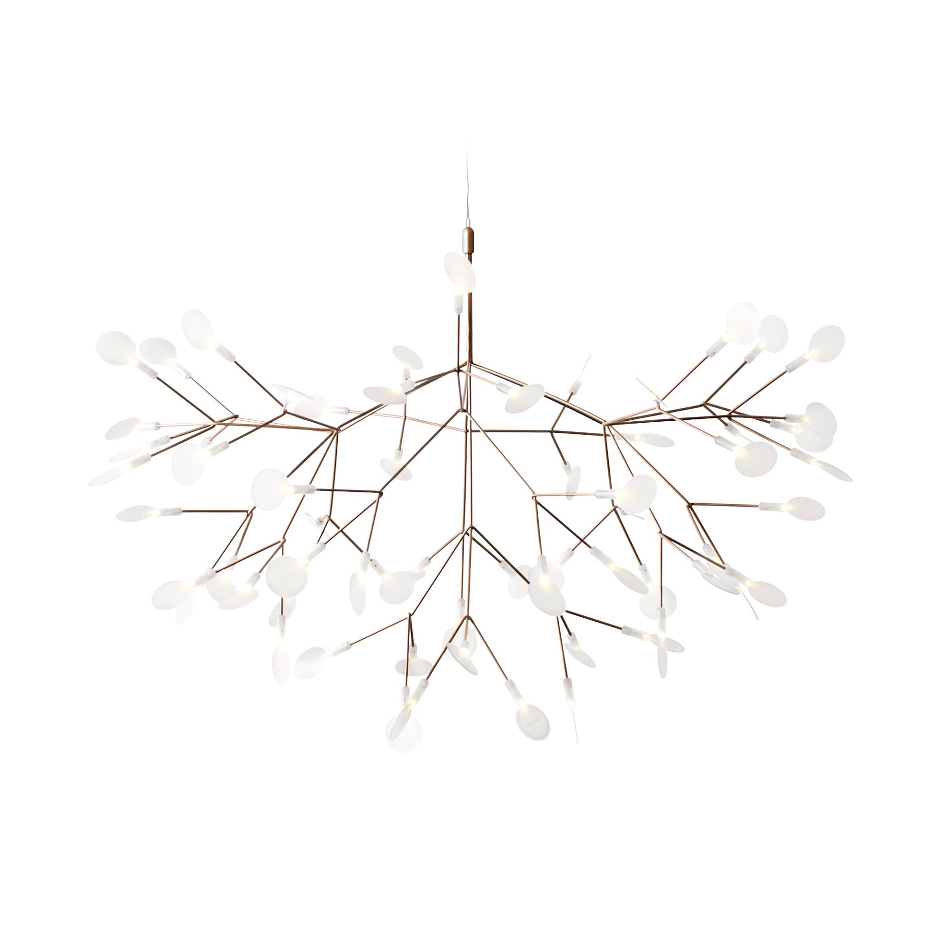 Moooi - Heracleum IlI Small LED Pendelleuchte - kupfer/transparent/45 LEDs/16W/1180lm/2600K/CRI91/H 53cm/Ø72cm von Moooi