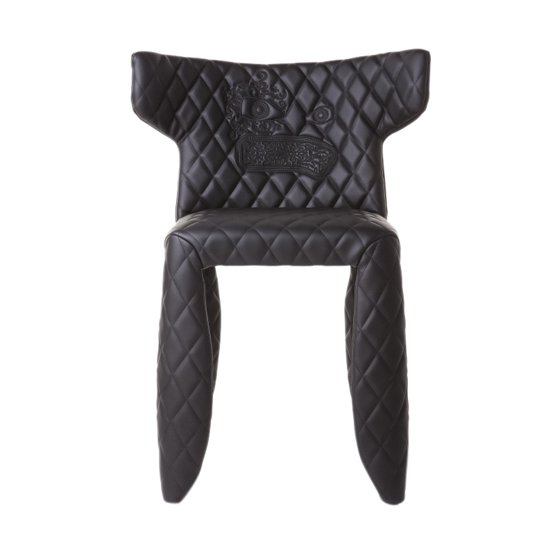 Moooi - Monster Chair - schwarz/mit Stickerei/Kunstleder von Moooi