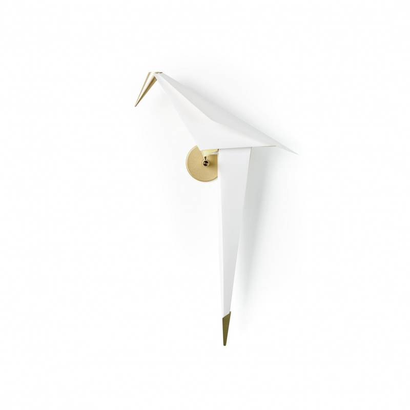 Moooi - Perch Light Recessed LED Einbauwandleuchte - weiß/messing/BxTxH 25x15x41cm/2700K/150lm von Moooi