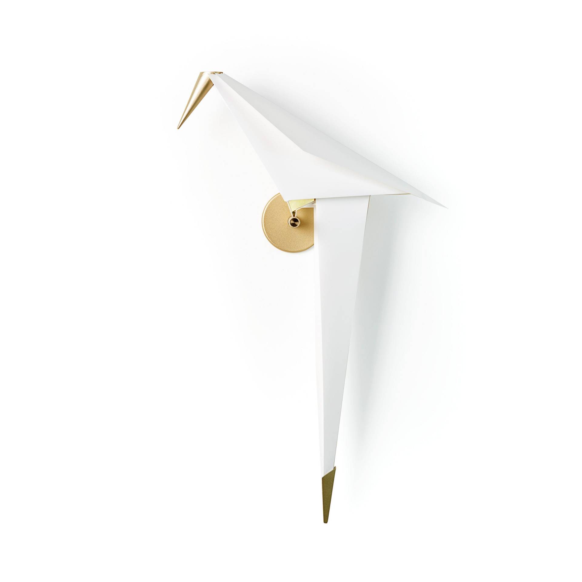 Moooi - Perch Light Recessed LED Einbauwandleuchte - weiß/messing/BxTxH 33x15x51cm/2700K/150lm von Moooi