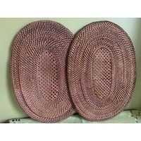 Natürliche Rattan Und Cane Tischsets Set Von 2 von MoorkashoP