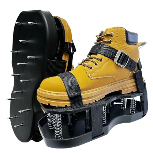 MOORSTDEL Nagelschuhe Rasen mit Handvertikutierer， Rasenbelüfter + Estrichschuhe | Rasenlüfter Vertikutierer für Rasen belüften Aerifizierer Garten Schuhe von Moorstdel