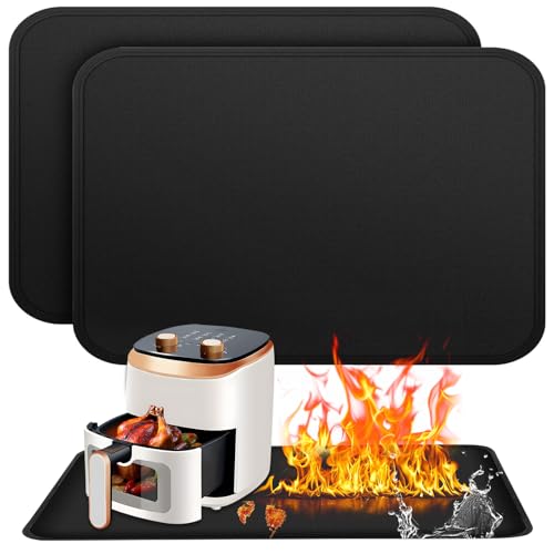 Moorstdel Feuerfeste Unterlage, Küchenarbeitsplatte Schutzmatte, Hitze- und rutschfest, Umweltfreundliches Silikon, Ideal für Herd, Backofen und Grill, Perfekt für Haushalt, Küche und BBQ (2 Stücke) Moorstdel Feuerfeste Unterlage, Küchenarbeitsplatte Schutzmatte, Hitze- und rutschfest, Umweltfreundliches Silikon, Ideal für Herd, Backofen und Grill, Perfekt für Haushalt, Küche und BBQ (2 Stücke) von Moorstdel