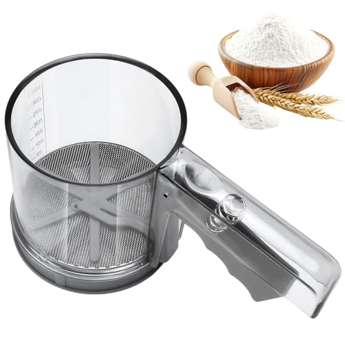 Moorstdel Mehlsieb Edelstahl, Puderzuckerstreuer, Puderzuckermühle, Mehlstreuer für Mehl, Mandelpulver und Puderzucker‌, Das Must-Have für Konditoren und Hobbybäcker. von Moorstdel