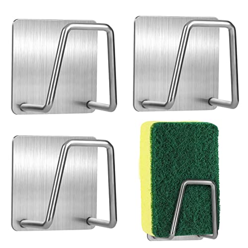 Mooshy 4 Stück Schwammhalter küche Spülbecken Organizer Hängend Schwammhalter Selbstklebend Wasserdichter Schwammhalter für Spüllappen Topfdeckel Edelstahl Mooshy 4 Stück Schwammhalter küche Spülbecken Organizer Hängend Schwammhalter Selbstklebend Wasserdichter Schwammhalter für Spüllappen Topfdeckel Edelstahl von Mooshy