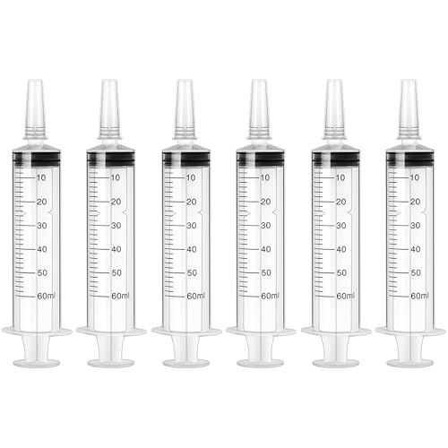 Mooshy 6 Stück Spritzen 60ML Einwegspritzen Spritze ohne Nadel Kunststoffspritzen mit Kappen Messung Spritze 50ml /60ml Set für Flüssigkeitsmaß Spritzen Tierfütterung Pflanzenbewässerung Mooshy 6 Stück Spritzen 60ML Einwegspritzen Spritze ohne Nadel Kunststoffspritzen mit Kappen Messung Spritze 50ml /60ml Set für Flüssigkeitsmaß Spritzen Tierfütterung Pflanzenbewässerung von Mooshy