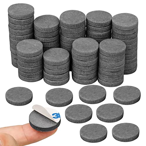 Mooshy Filzgleiter Selbstklebend, 128 Stück Premium Möbelpolster Filzgleiter für Stühle Möbelgleiter Filz Selbstklebend Filzgleiter Set für Bodenschutz 25mm x 5mm Grau von Mooshy
