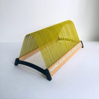 Vintage "Plattofix" Schallplattenständer, Single-ständer Gelb, Schallplattenregal Vinyl Singles Regal, Plattenständer 60Er Jahre von MooviMusic