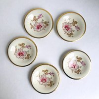 Vintage Snackschalen Mit Blumenmotiv, Mid Century Servierschalen, 60Er Jahre, Bavaria Alka Porzellan von MooviMusic