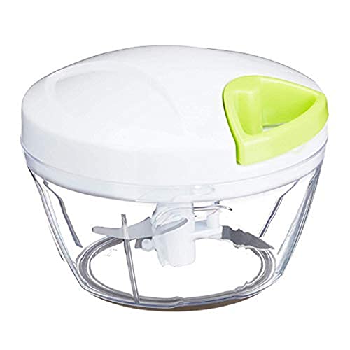 Gemüsehacker Zwiebelhacker Zerkleinerer Kräuterhacker Zwiebel, Uten Gemüseschneider mit 3 Klingen Gemüsehobel mit Sparschäler 500ML Mini Küchen Multizerkleinerer für Garlic, Herb von Mooyii
