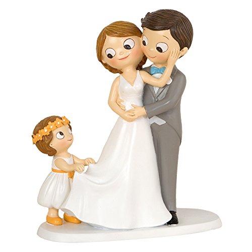 Figur Kuchen Pop & Fun Brautpaar mit Mädchen 21 cm von Mopec