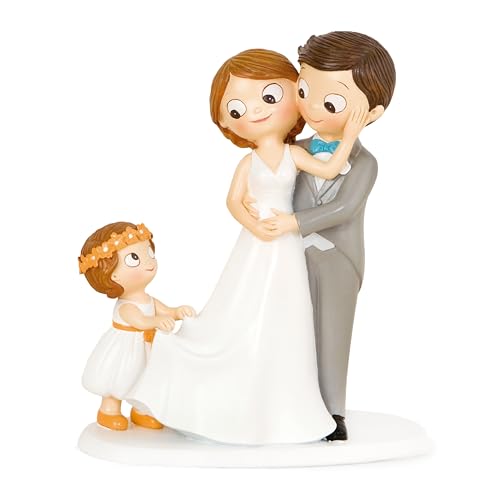 Figur Kuchen Pop & Fun Brautpaar mit Mädchen 21 cm von Mopec