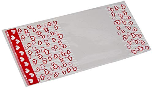 Mopec E75.14 Beutel Herz rot, 12 x 25 cm, 100 Stück, mehrfarbig von Mopec