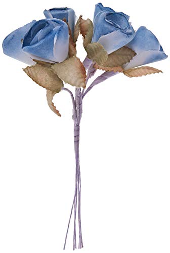 Mopec F478.03 Zweige Blume blau Retro, Packung mit 12 Stück, Stoff, Einheitsgröße von Mopec