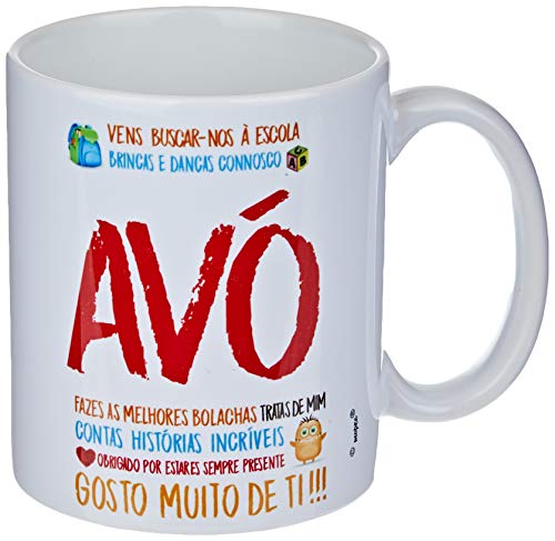 Mopec G900.2.7 Tasse aus Keramik, Motiv: Fazes as Melhores Bolachas in Geschenkbox, Porzellan von Mopec