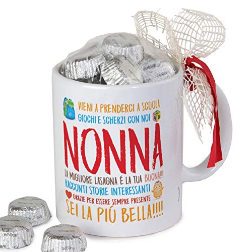 Mopec GB900.2.5 Keramiktasse Nonna mit 6 Pralinen, Porzellan von Mopec