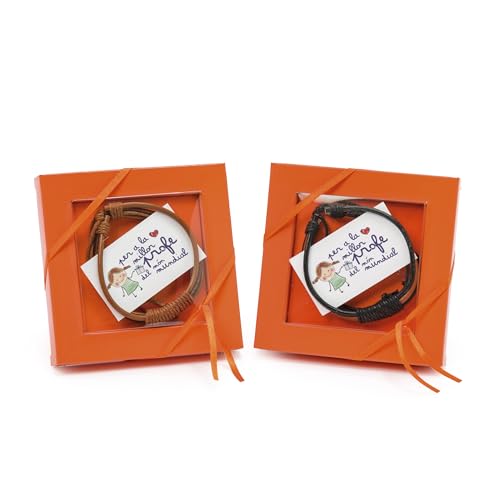 Mopec KA8.2 Pack de 2 pulseras Bicolor Con tarjeta para Texto en catalán KA8.2 2er-Pack zweifarbige Armbänder mit Karte La Millor Profe, katalanischer Text, bunt, 10x10x1,8cm, 2 von Mopec