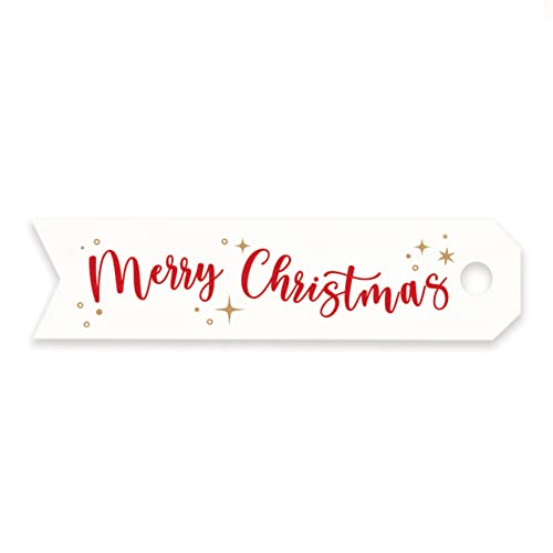Mopec NX2 Packung mit 51 Karten Merry Christmas Sterne 6,5 cm, Weiß von Mopec