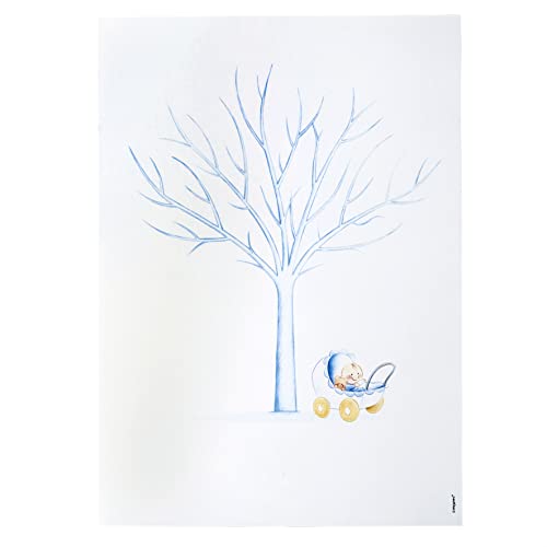 Mopec Pit & Pita Folie Baum von Fingerabdrücken Kinderwagen Kind, Karton, blau, 0.2 x 42 x 29,5 cm von Mopec