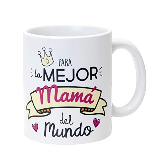 Mopec Tasse aus Keramik für die beste Mama, Porzellan, weiß, 1 Stück (1 Stück) von Mopec