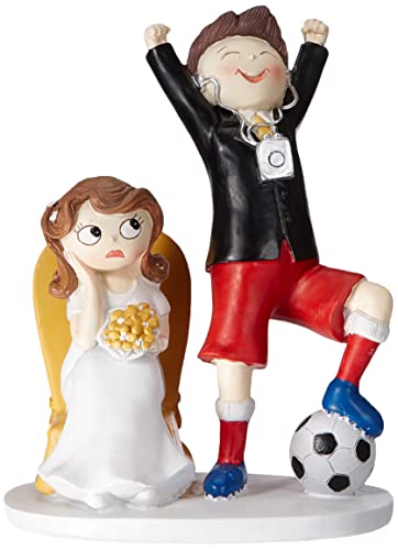 Mopec Y686 Brautpaar-Pastel Paar und Fußball, 14,5 x 19,5 cm von Mopec