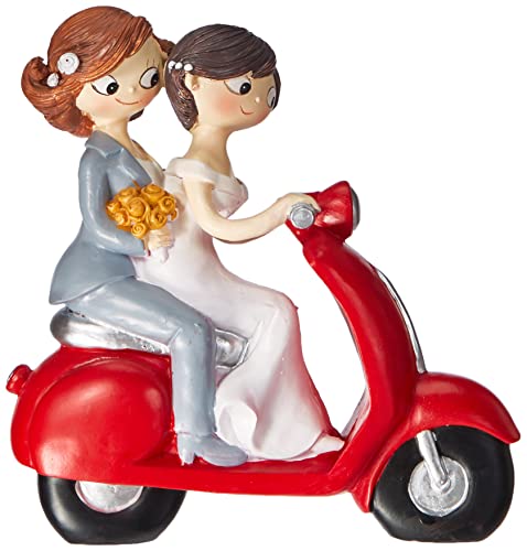Mopec Y961 – Figur Kuchen-Paar Braut Pop & Fun Motorbike, 17 cm von Mopec