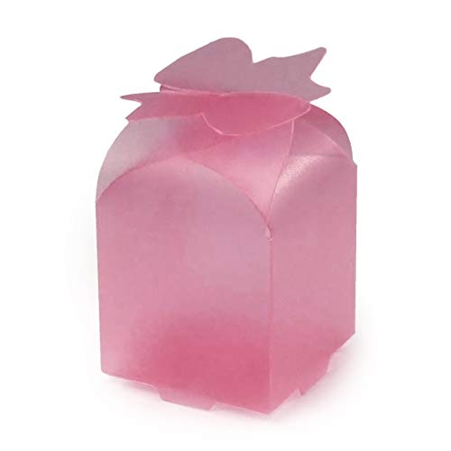 Mopec e802.34 – Box mit Verschluss in Form von Schmetterling Fuchsia transparent, Pack mit 25 Stück von Mopec