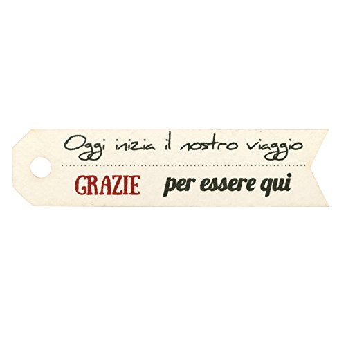 Mopec x293.5 – Karte in Form von Pfeil Pack Unser großer Reise mit Text in italienisch, 51 Stück von Mopec