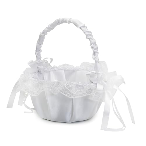 Mopec C453-Runder Runder Korb für Arras mit Netzrüsche und Strasssteinen, Packung 1 Stück, weiß, 15x15x21 cm Mopec C453-Runder Runder Korb für Arras mit Netzrüsche und Strasssteinen, Packung 1 Stück, weiß, 15x15x21 cm von Mopec