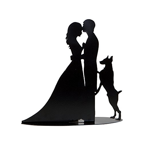 mopec die Freunde Figur mit Hund, Metall, Schwarz, 7 x 19 x 18 cm von Mopec