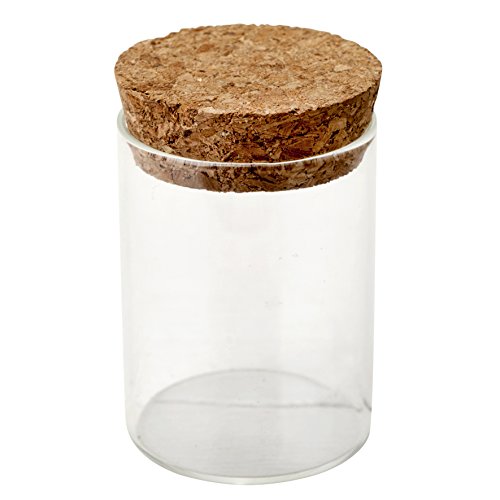 nastri e bomboniere Glasvase mit Korkverschluss Ø 4,5 x 6,5 cm von Mopec