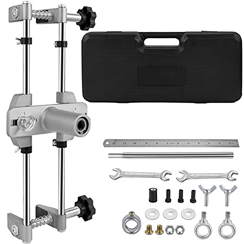 Mophorn Türschloss Mortiser Kit Loch Säge Pro Schlosser Holzbearbeitung Türschloss Mortiser Kit 18/22 / 25MM Mortising JIG Werkzeug Lochsäge Öffner Installation W/Inbusschlüssel, Metallisch von Mophorn