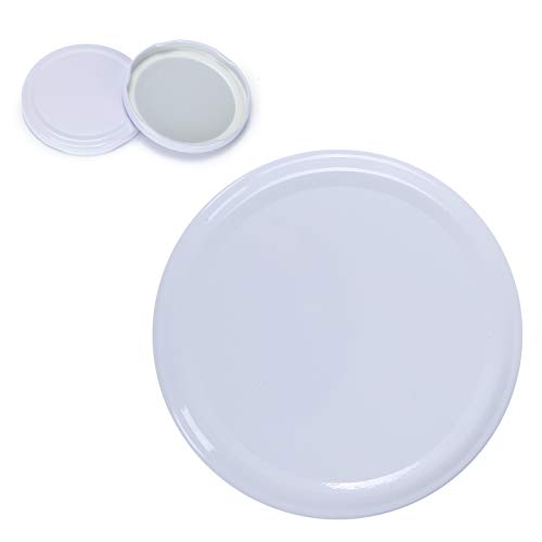 MorNon 100 Stück Twist Off Deckel Ersatzdeckel Verschlüsse Schraubdeckel für Sturzgläser to 82 mm Sturzglas Passend für 230/350 / 435 ml / 565 ml Einmachgläser Einkochgläser Weiß von MorNon