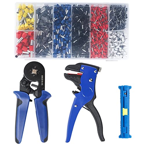 MorNon Crimpzangen Gewinde Endhülse Set 3-in-1 Crimpwerkzeugsatz Einstellbare Ferrule Crimper für 0,25,10 mm ² Anschlussklemme von von MorNon