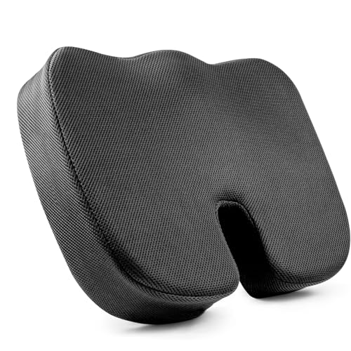 MorNon Ergonomisches Sitzkissen, Sitzkissen Orthopädisch, Steißbein Entlastung Sitzpolster, Entlastung des Rückens - Erhöht den Sitzkomfort für Bürostühle oder Autos(1, Rasterstil) von MorNon