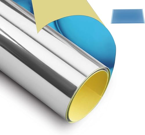MorNon Spiegelfolie Selbstklebend Wand Möbel PET Material Wasserdichter und langlebiger Wandspiegelfilmspiegel Büro und Zuhause Fensterfolien 40 * 200cm*0.2mm (2) von MorNon