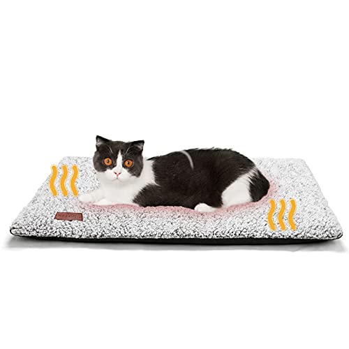 Mora Pets Katzen Fensterliege Katzenbett Fensterbank Selbstheizende Katzendecke Wärmedecke für Katze Selbstheizende Decke Heizdecke Ohne Strom Katzenliege Fenster rutschfest und Weich 90 x 28 cm von Mora Pets