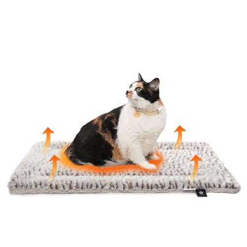 Mora Pets Katzendecke für Katze Selbstheizende Decke Katze Katzenbett Waschbar Selbstwärmend Wärmedecke Katzen Katzenkissen Flauschig und Weich 70 x 46 cm von Mora Pets