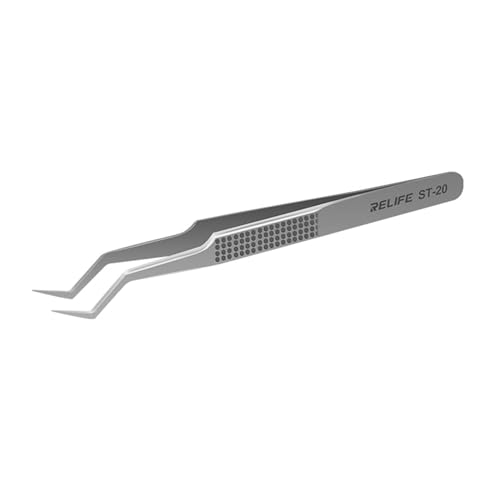 1 x antistatische Pinzette aus Edelstahl, ST-20, Elektronik-Reparatur für Handwerk, Elektronik, Reparatur, Edelstahl von Morain