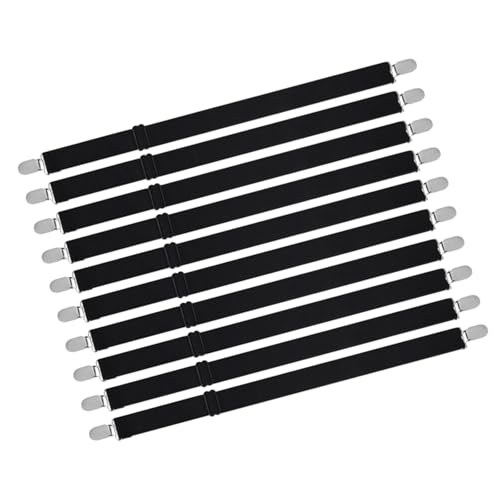 10 Stück elastische Mehrzweck-Bettlaken-Greifer, Gürtelverschluss, verstellbarer Matratzenbezug, Decken-Halter, Bettfixierer, elastische Bettgreifer, Gürtelverschluss 10 Stück elastische Mehrzweck-Bettlaken-Greifer, Gürtelverschluss, verstellbarer Matratzenbezug, Decken-Halter, Bettfixierer, elastische Bettgreifer, Gürtelverschluss von Morain