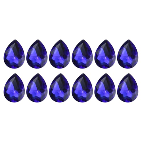 12 Stcs Glas Strasssteine ​​10x14mm Tränenversesteine ​​rücken Strasssteine ​​Klebsteine ​​auf Strasssteinen Für Telefonschuhe Mantel von Morain