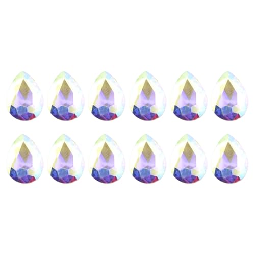 12 Stcs Glas Strasssteine ​​10x14mm Tränenversesteine ​​rücken Strasssteine ​​Klebsteine ​​auf Strasssteinen Für Telefonschuhe Mantel von Morain