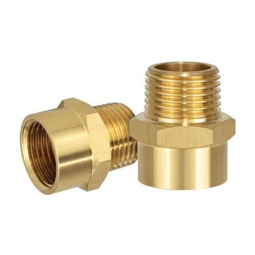 2 x auslaufsichere Messingbeschläge, 1,27 cm G auf Außengewinde, Konverter-Adapter für Wasserleitungen und Bewässerungssysteme, Versorgung, Messingadapter von Morain