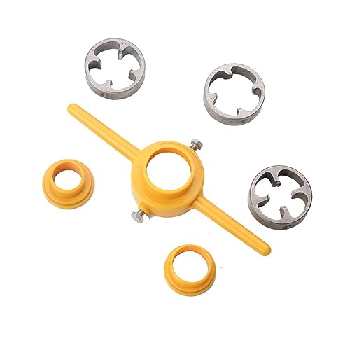 6 Stück/Set NPT Schneideisen Set PVC Gewinde Werkzeug Maker 1/2 3/4 1 Zoll PVC Rohr Einfädler Schraube Schneideisen für Pumpen Rohre Handwerkzeug Gewindemacher von Morain