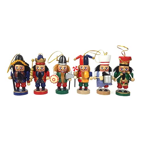 6 Stück Mini Chef Weihnachts Nussknacker Ornamente Holzfigur Schreibtisch Büro Dekoration Weihnachtsbaum Hängeornamente Miniatur Ornamente Für Den Weihnachtsbaum Miniatur Ornamente Bunt von Morain