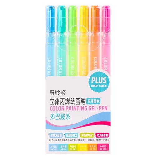 Acryl-Marker-Set mit 6/12/54 Farben, Acrylstifte, Gelstift, Farbmarker für Glas, Metall, Malerei Acryl-Marker-Set mit 6/12/54 Farben, Acrylstifte, Gelstift, Farbmarker für Glas, Metall, Malerei von Morain